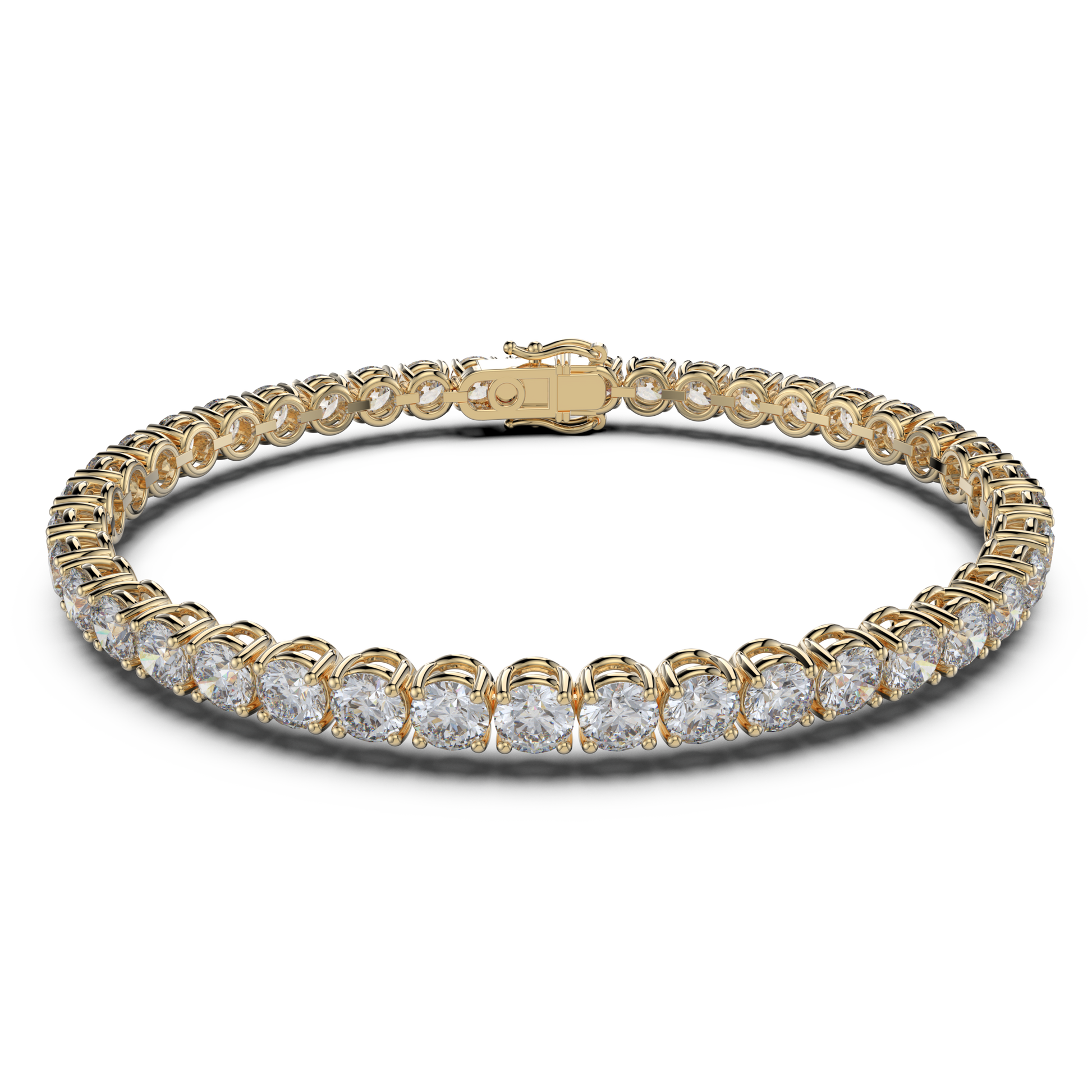 Bracelet with Lab Grown Diamond on a Yellow Gold