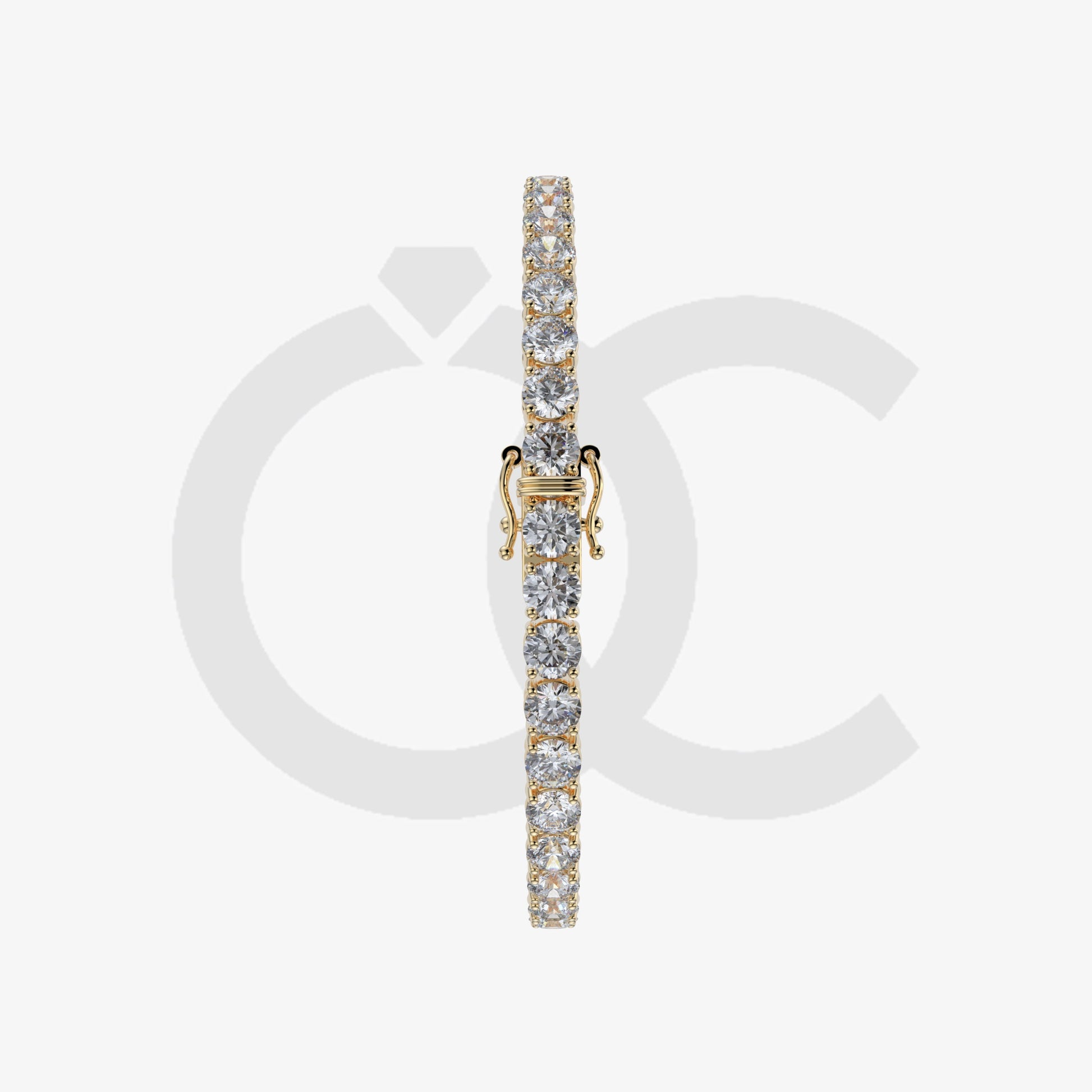 Bracelet with Lab Grown Diamond on a Yellow Gold