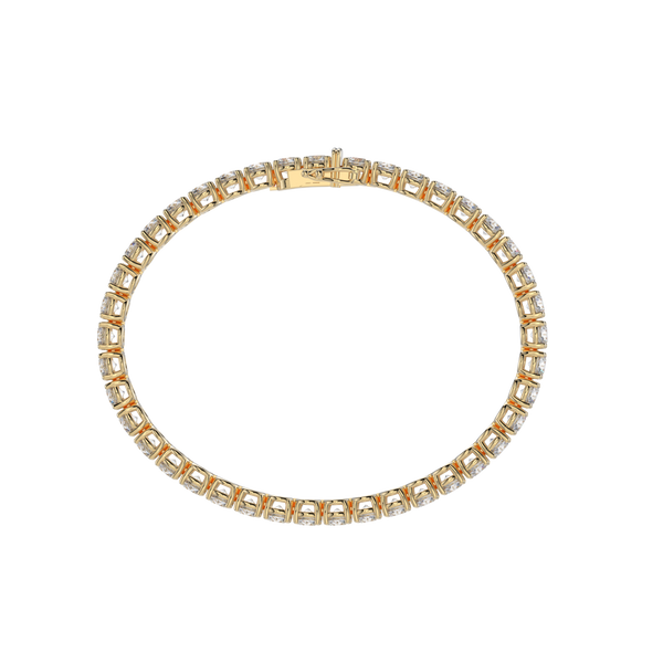 Bracelet with Moissanite on a Gold Vermeil