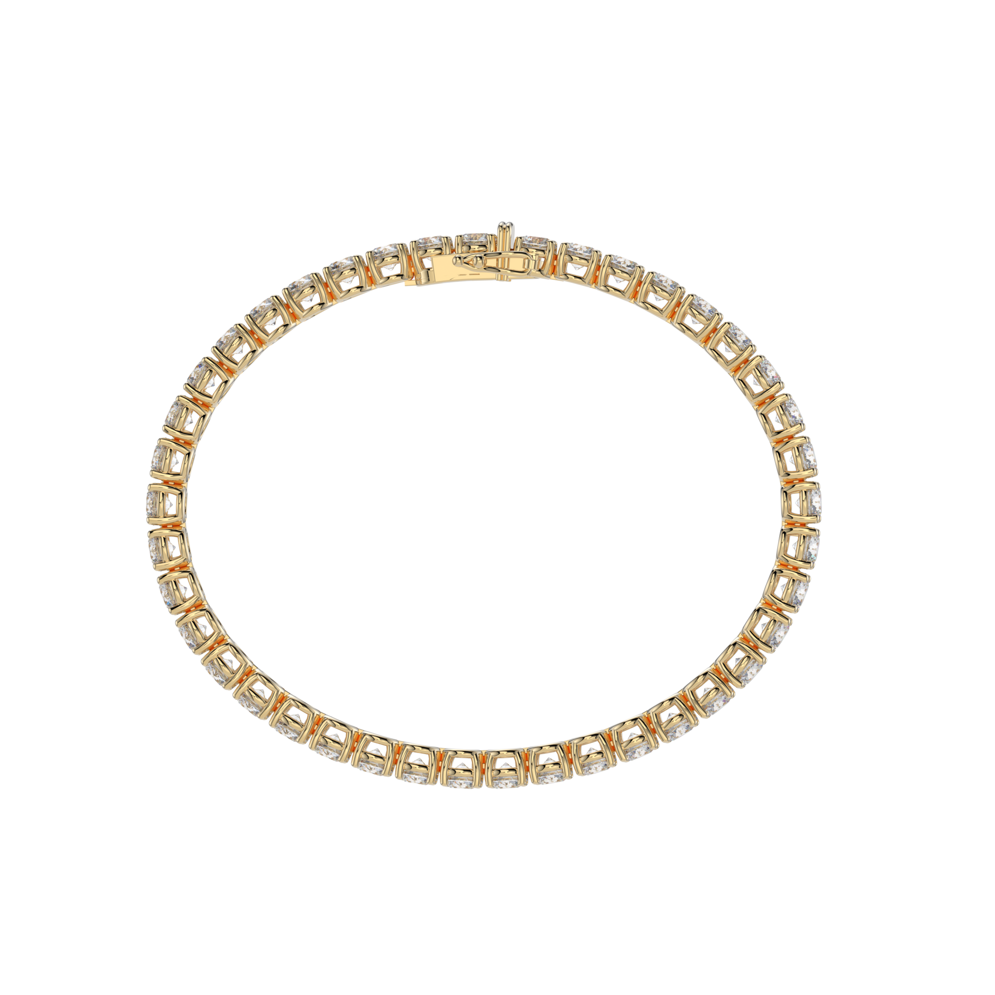 Bracelet with Moissanite on a Gold Vermeil