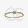 Bracelet with Moissanite on a Gold Vermeil