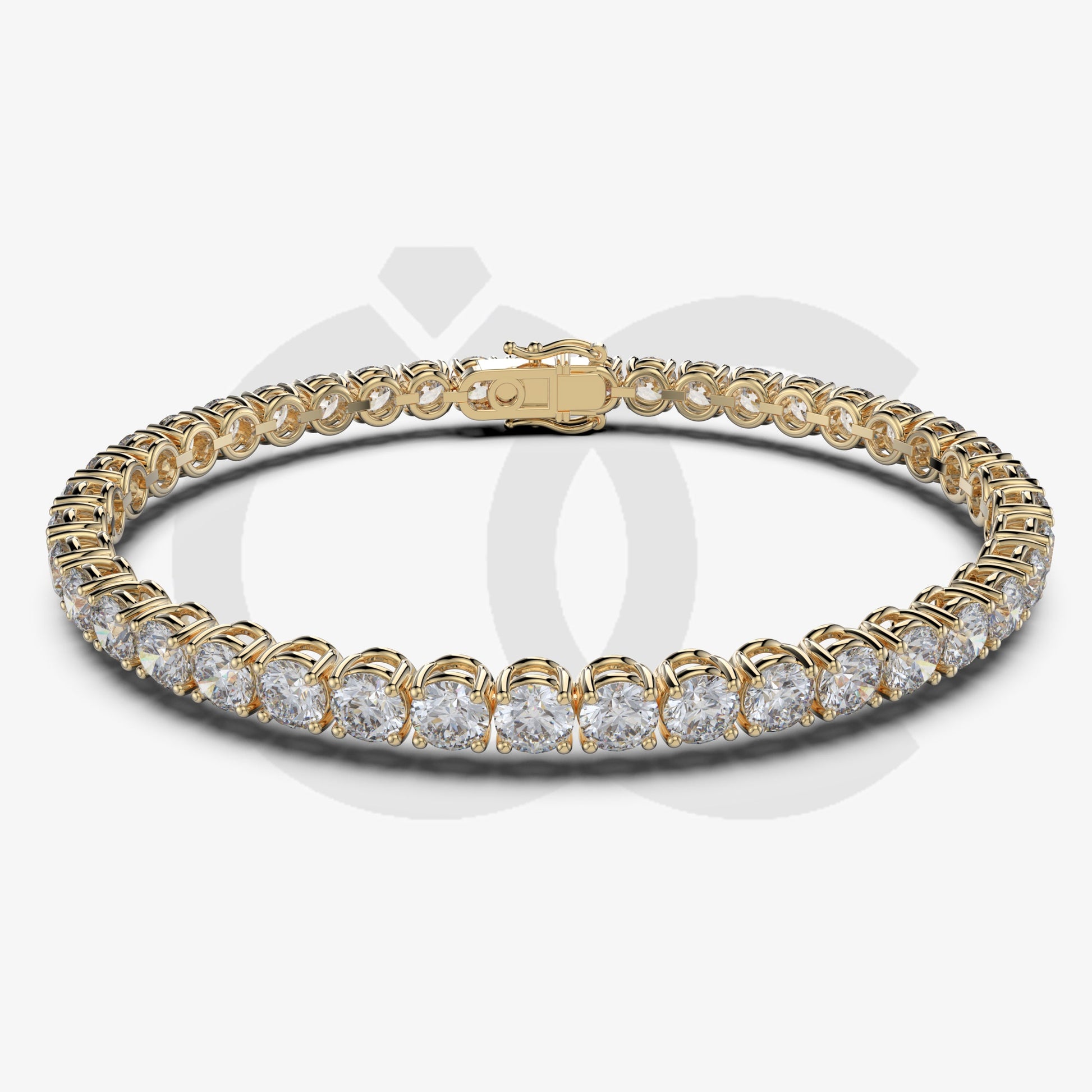Bracelet with Lab Grown Diamond on a Yellow Gold