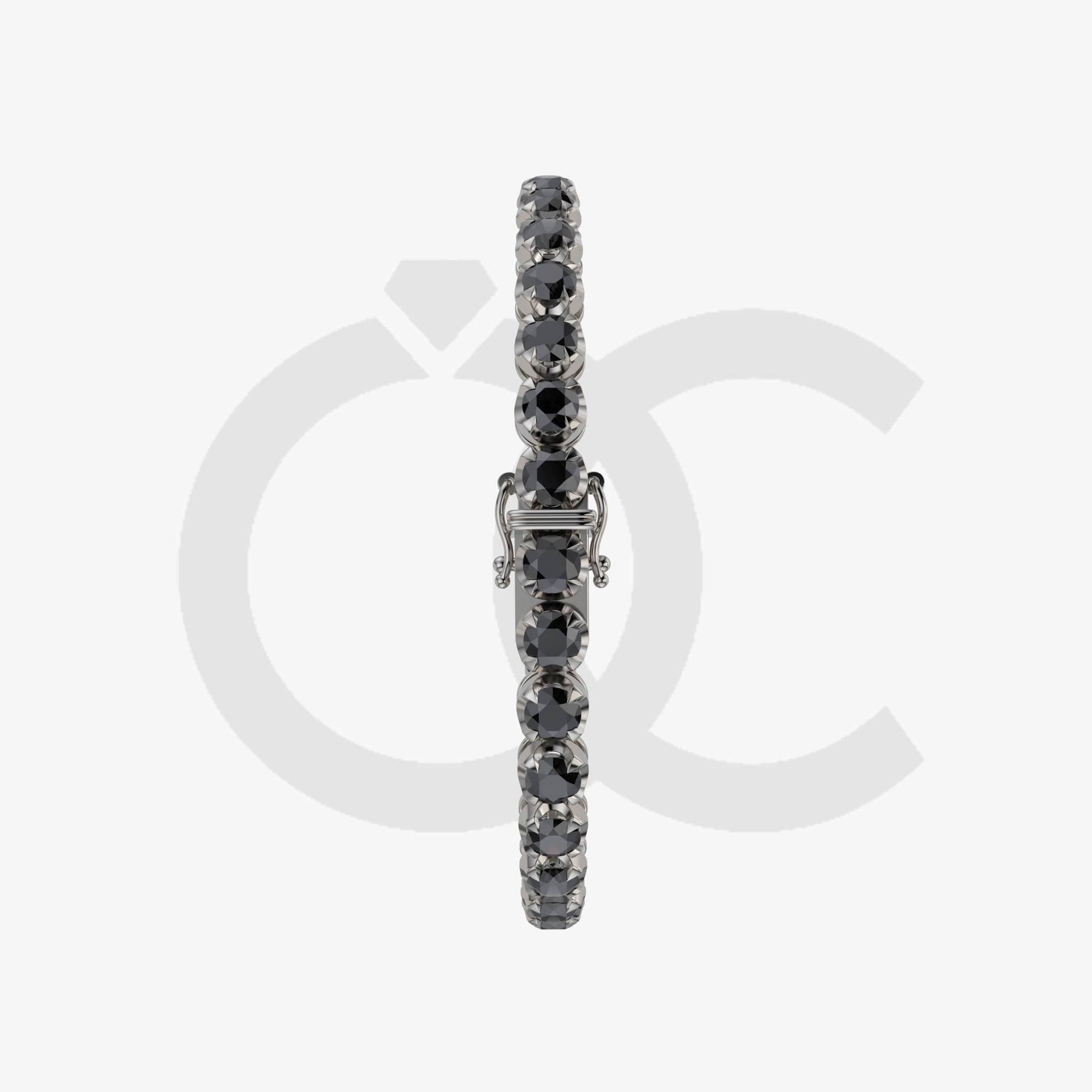 Bracelet with Black Diamond on a Black Gold