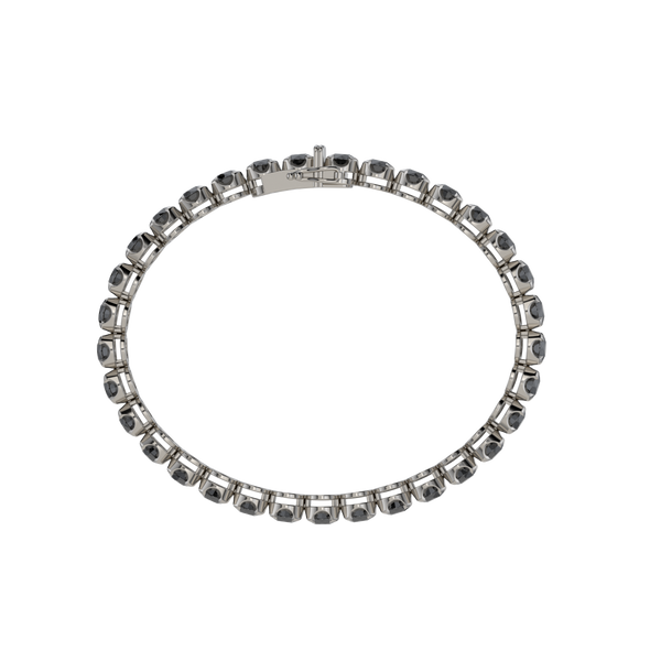 Bracelet with Moissanite on a Black Gold Vermeil