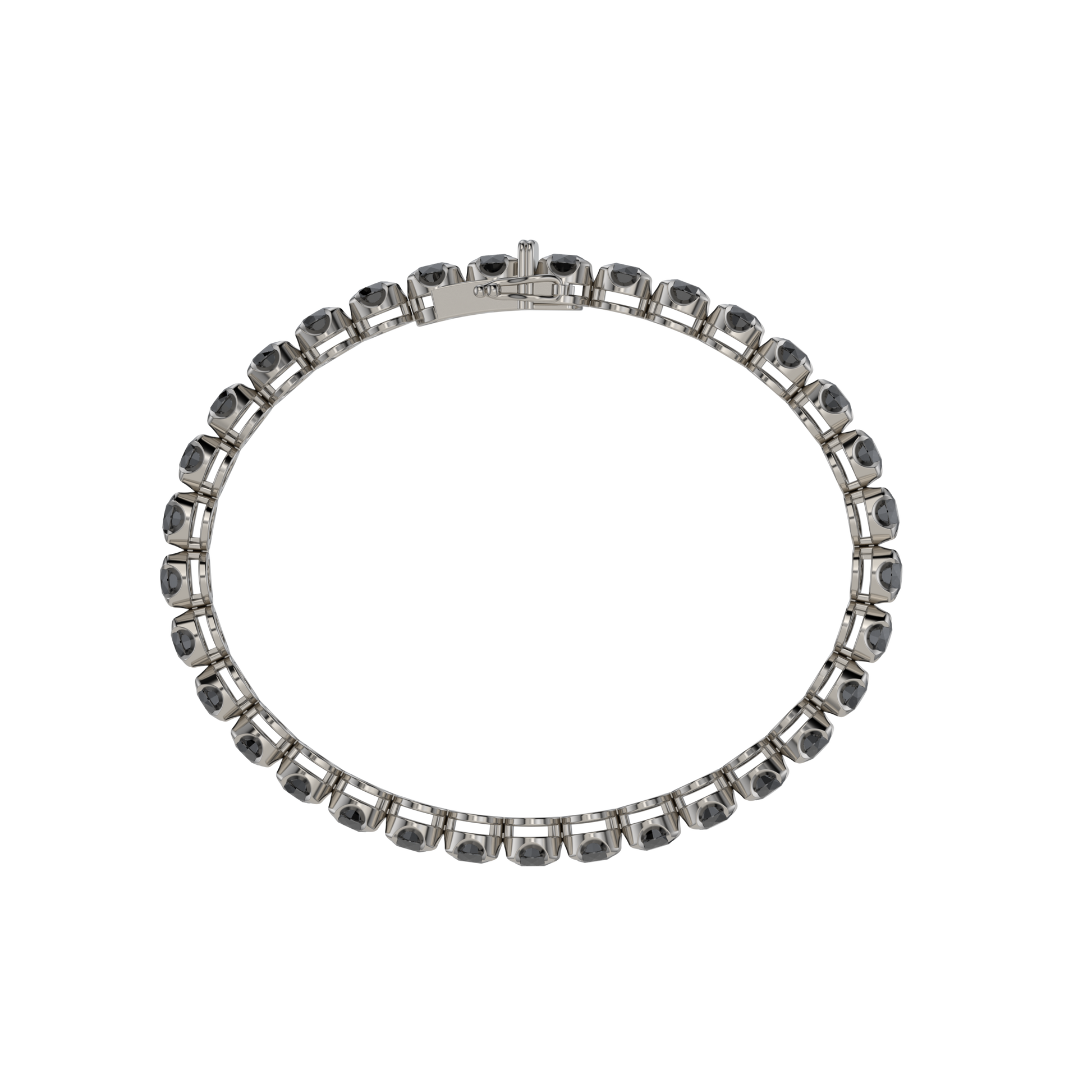 Bracelet with Black Diamond on a Black Gold