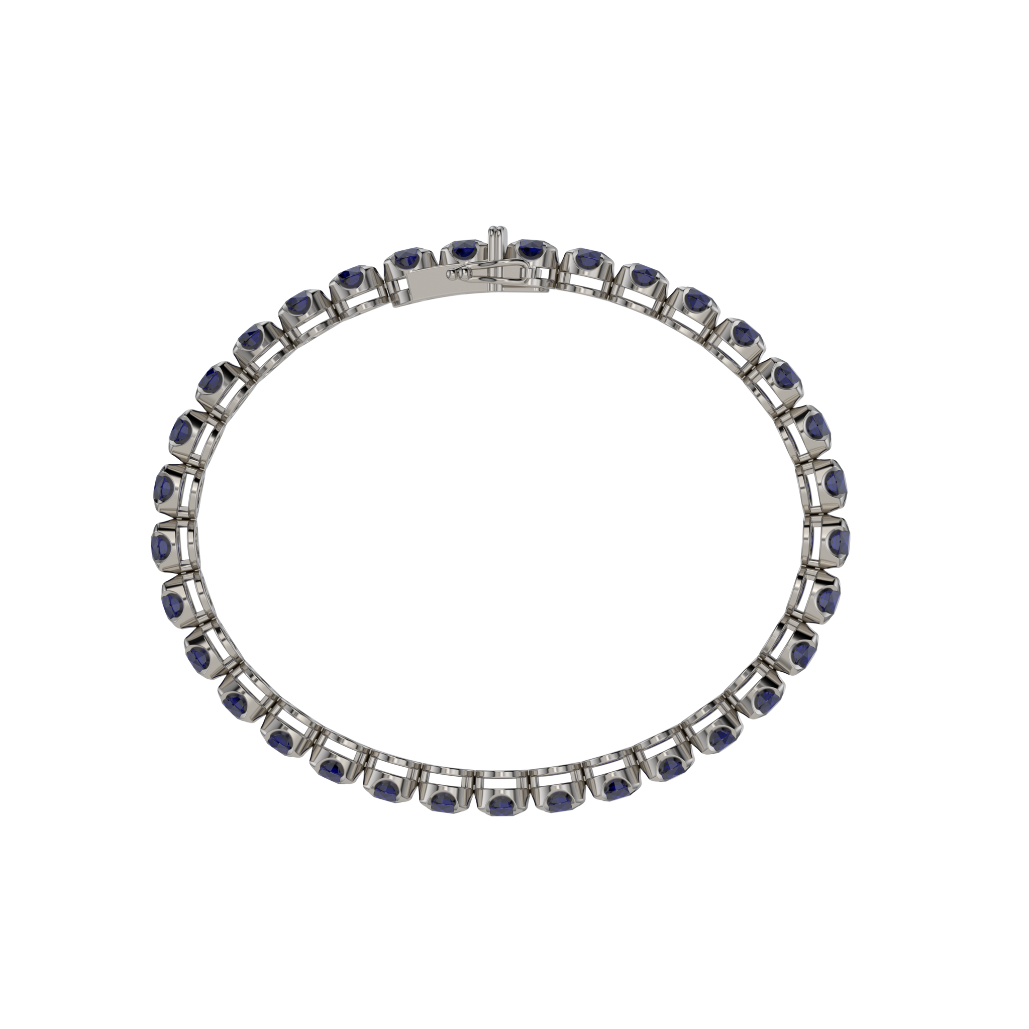 Bracelet with Moissanite on a Black Gold Vermeil