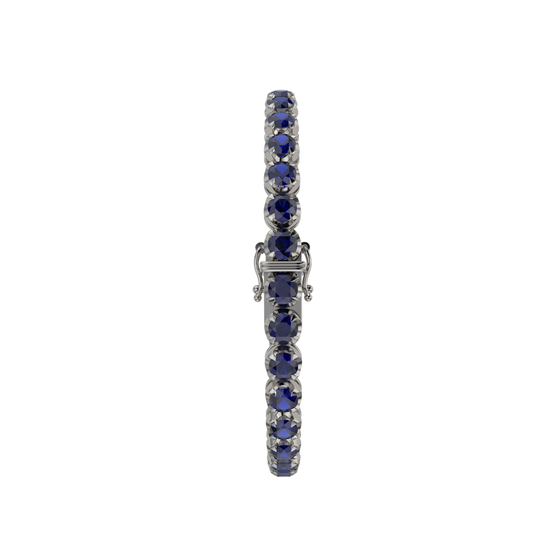 Bracelet with Blue Sapphire on a Black Gold