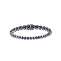 Bracelet with Blue Sapphire on a Black Gold