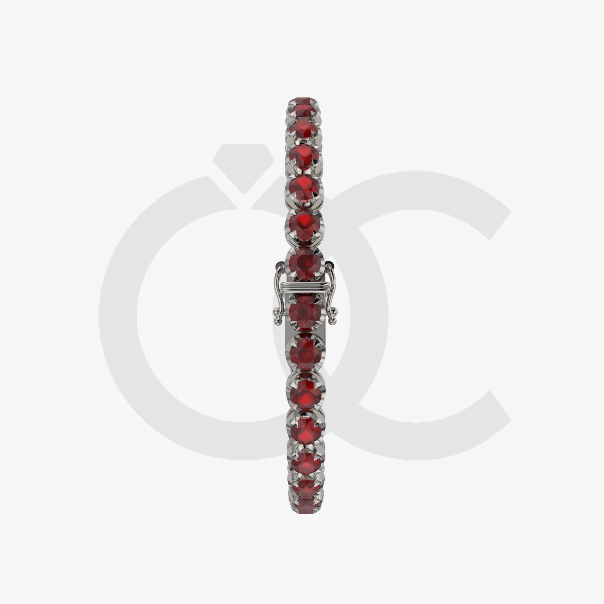 Bracelet with Ruby on a Black Gold
