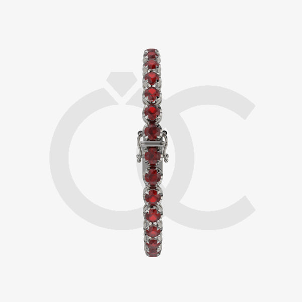 Bracelet with Ruby on a Black Gold