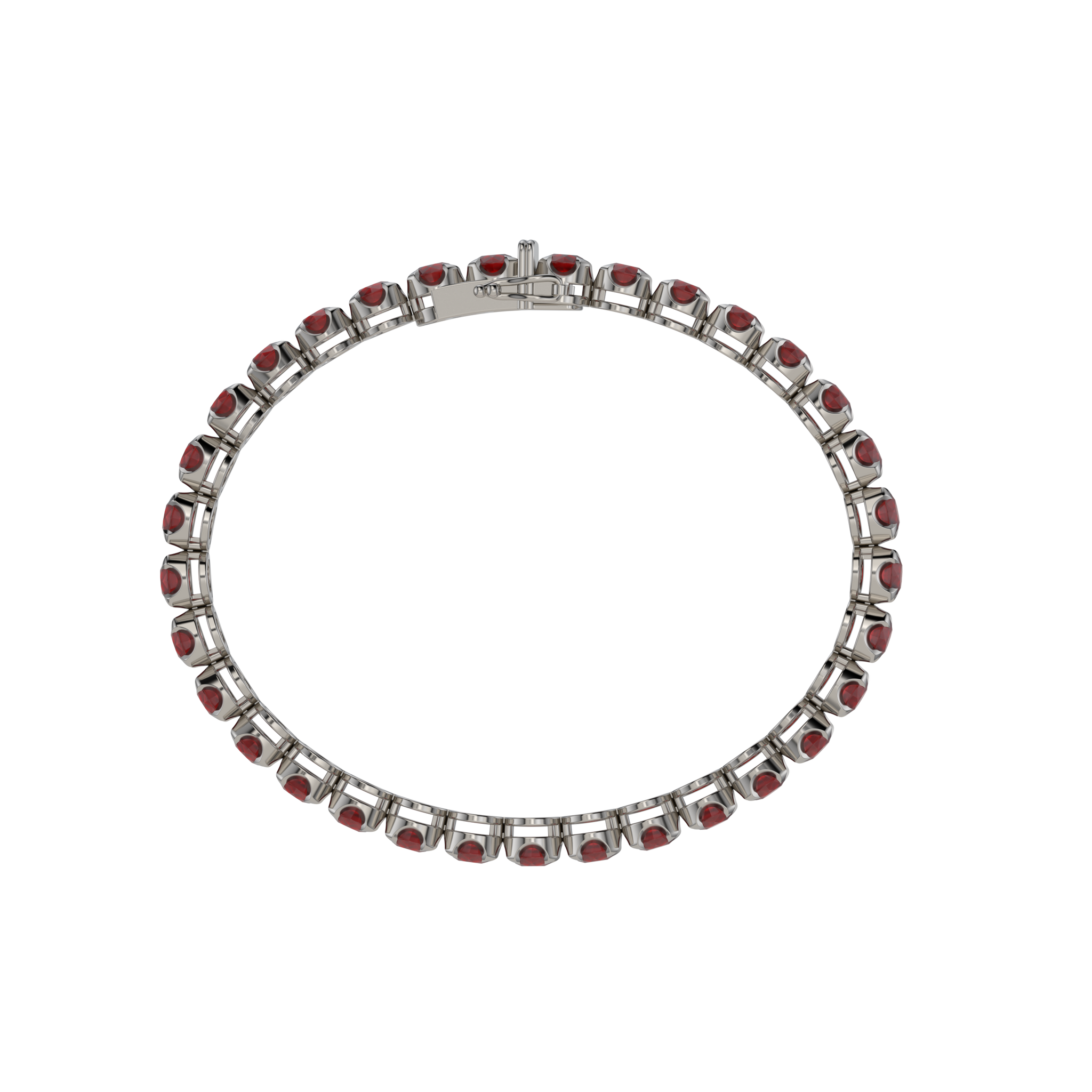 Bracelet with Ruby on a Black Gold