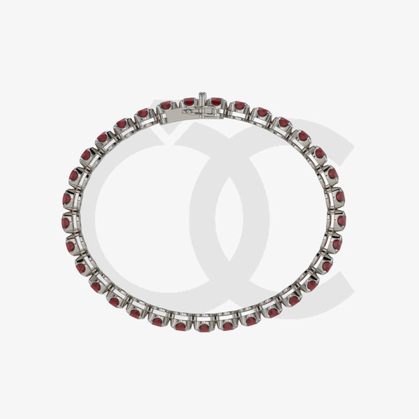 Bracelet with Ruby on a Black Gold