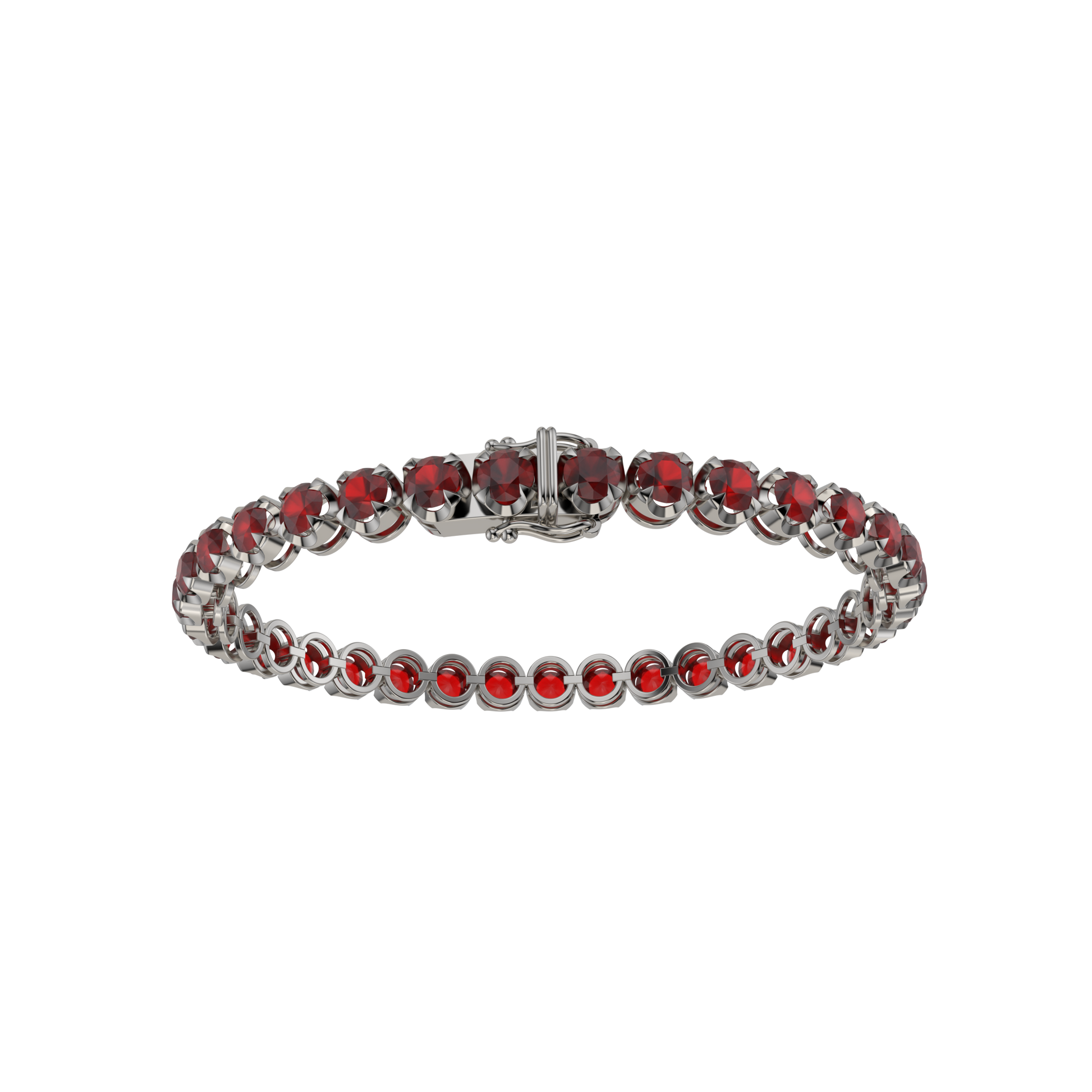 Bracelet with Ruby on a Black Gold