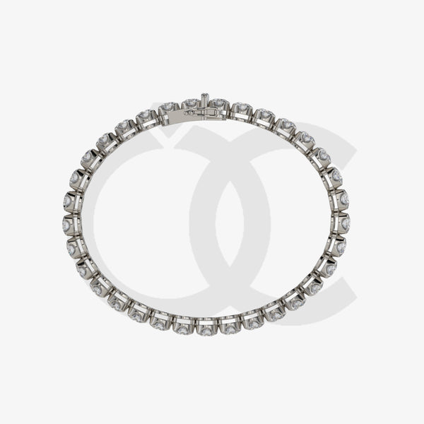 Bracelet with Moissanite on a Black Gold Vermeil