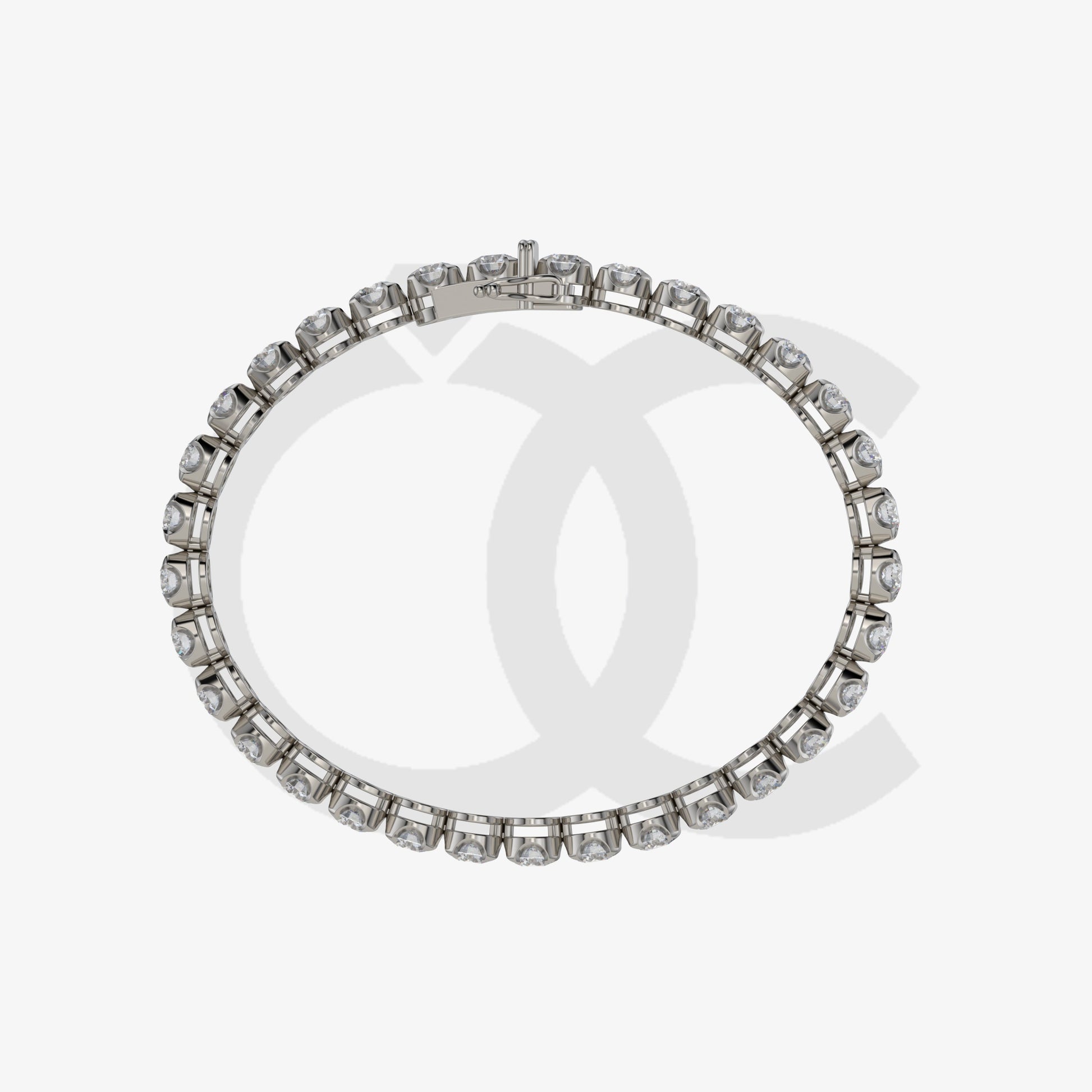 Bracelet with Natural Diamond on a Black Gold