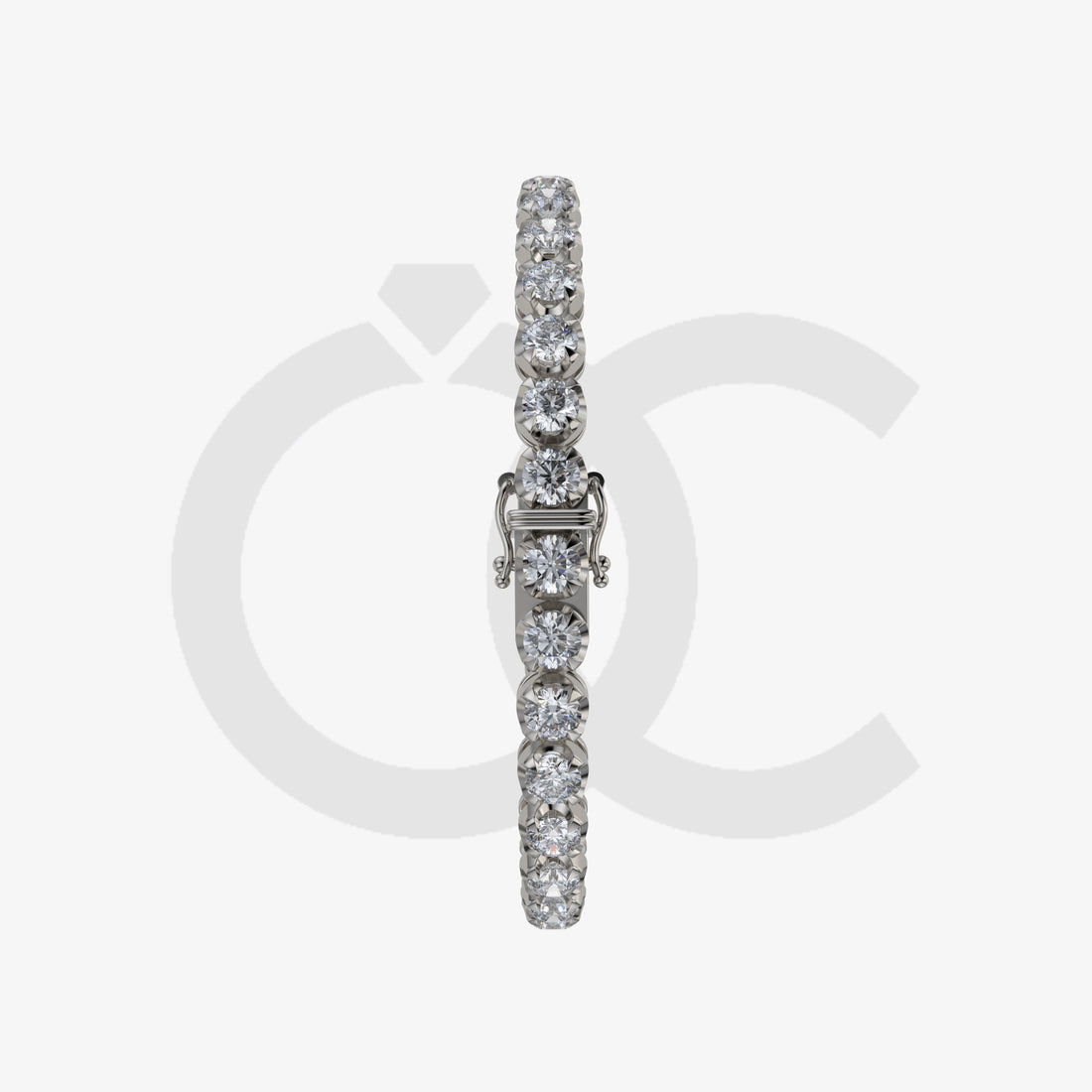 Bracelet with Lab Grown Diamond on a Black Gold