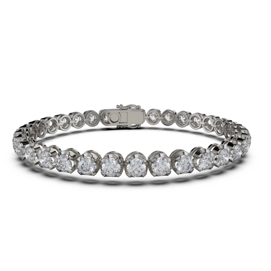 Bracelet with Moissanite on a Black Gold Vermeil