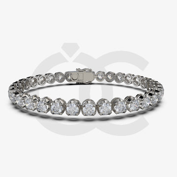 Bracelet with Natural Diamond on a Black Gold