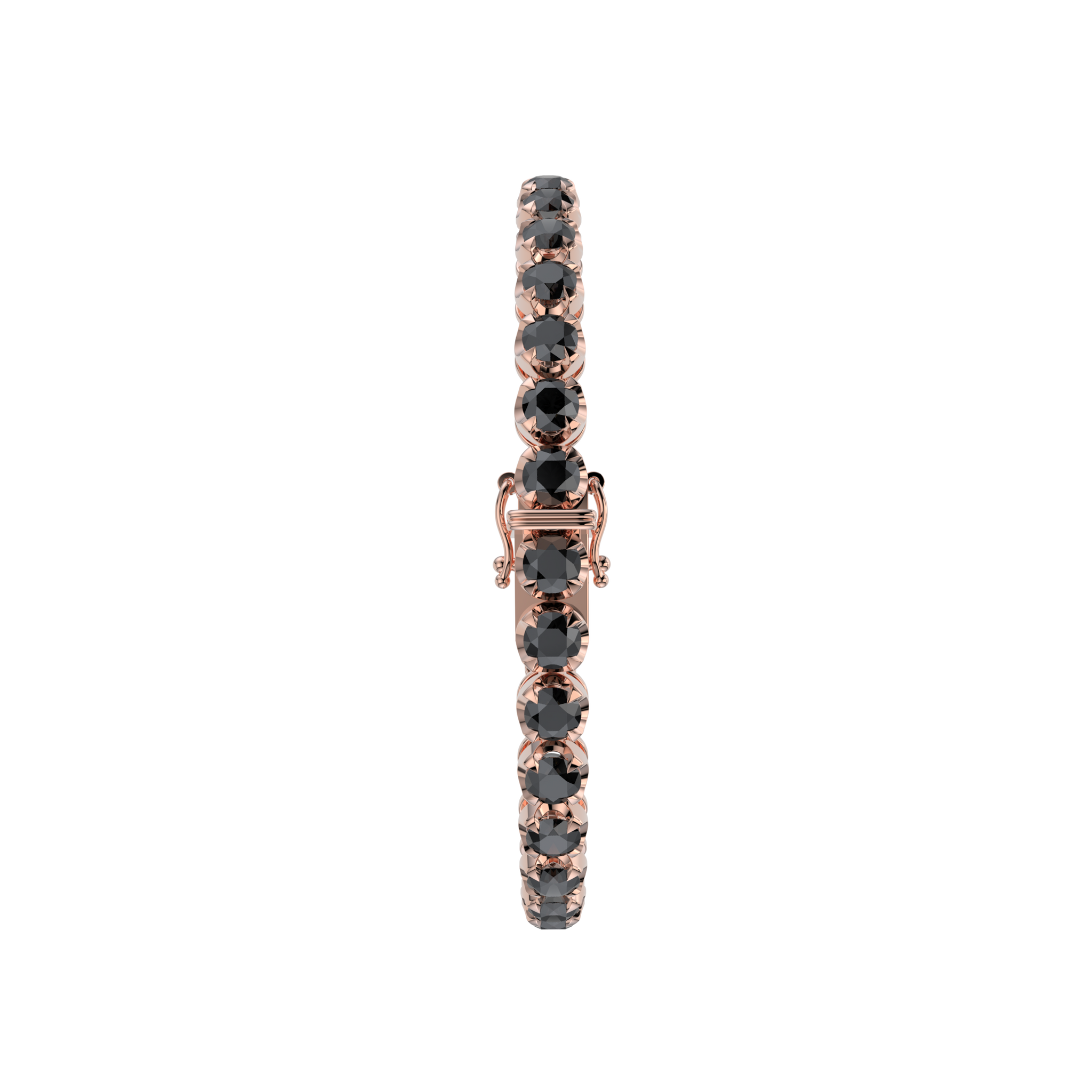 Bracelet with Black Diamond on a Rose Gold