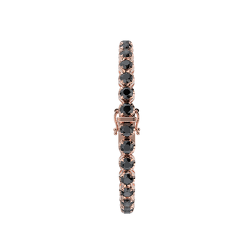 Bracelet with Black Diamond on a Rose Gold