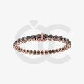 Bracelet with Black Diamond on a Rose Gold