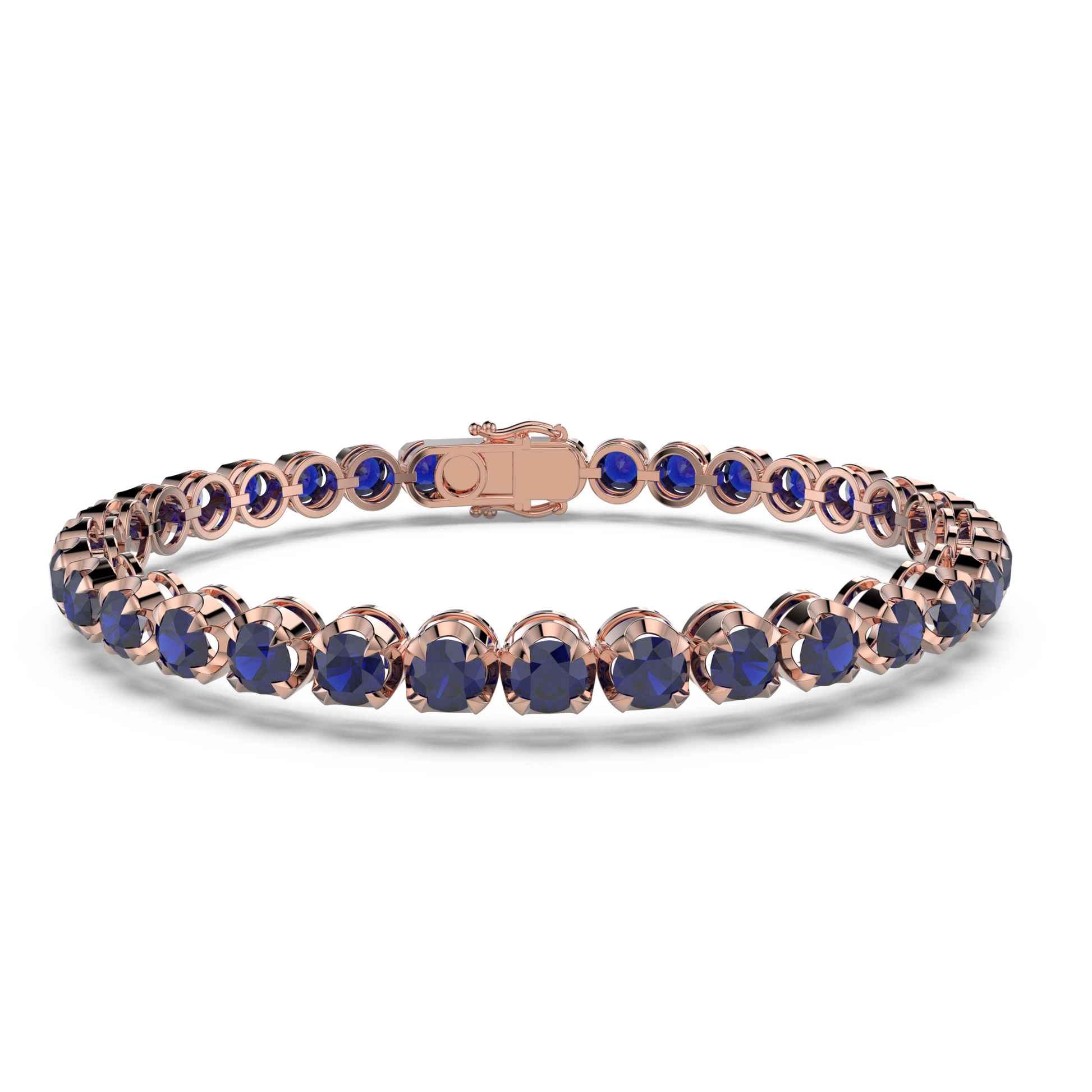Bracelet with Blue Sapphire on a Rose Gold