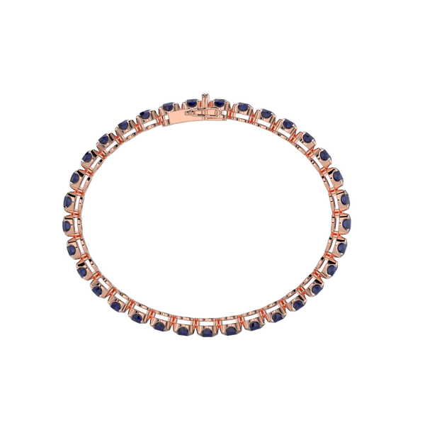 Bracelet with Moissanite on a Rose Gold Vermeil