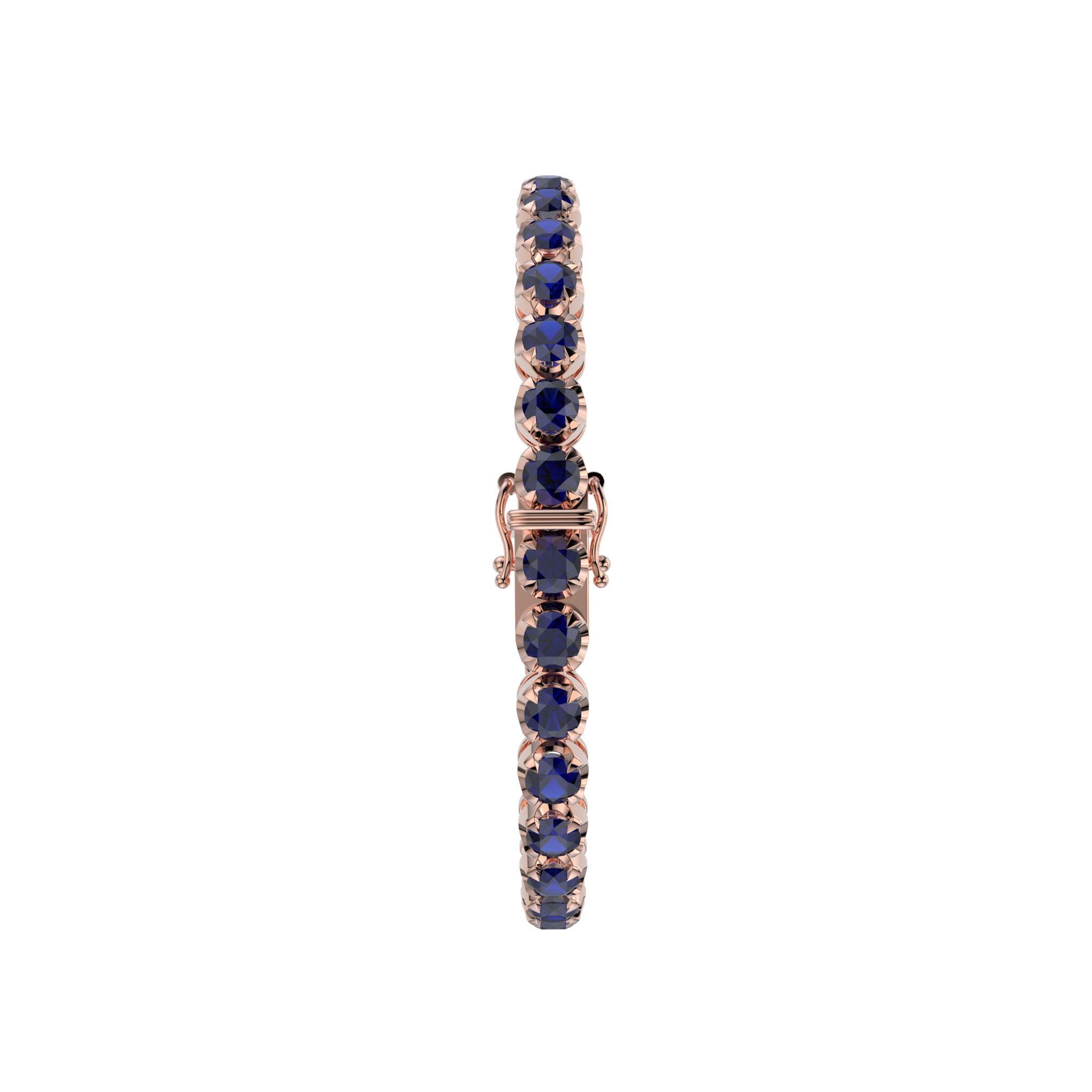 Bracelet with Blue Sapphire on a Rose Gold