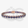 Bracelet with Blue Sapphire on a Rose Gold