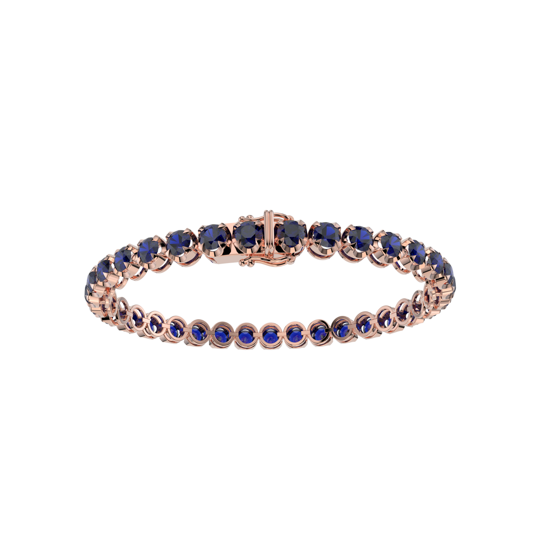 Bracelet with Blue Sapphire on a Rose Gold