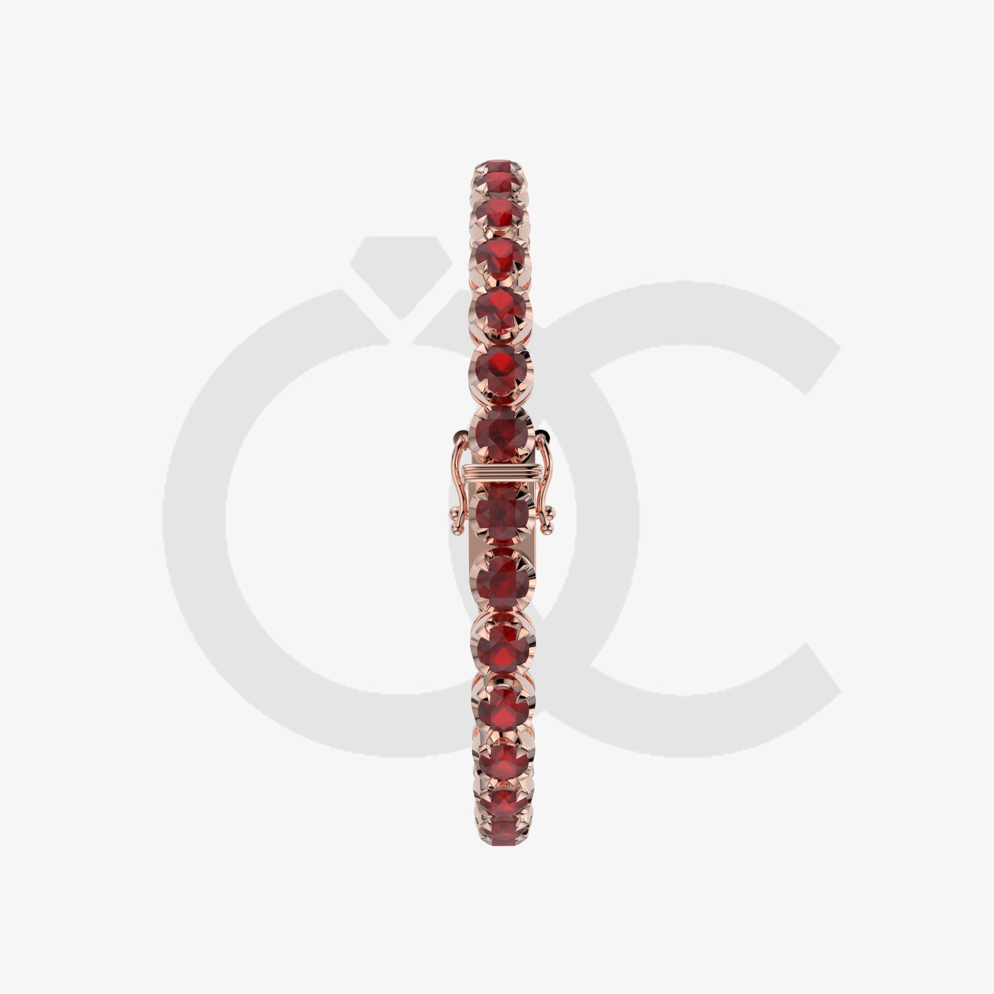 Bracelet with Ruby on a Rose Gold