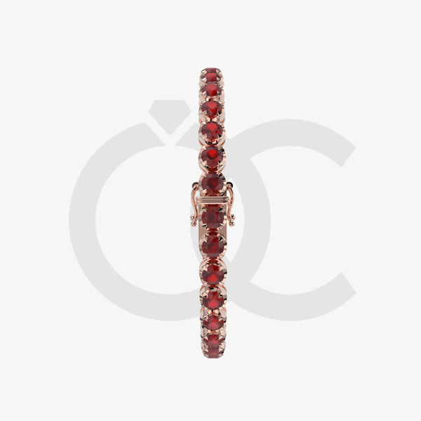 Bracelet with Ruby on a Rose Gold