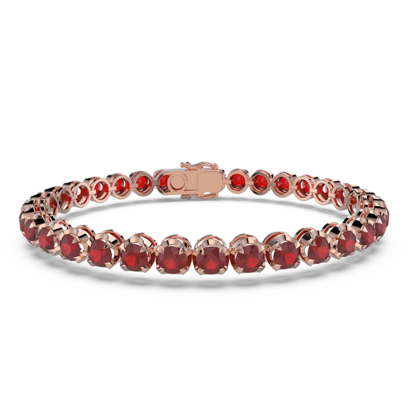 Bracelet with Ruby on a Rose Gold