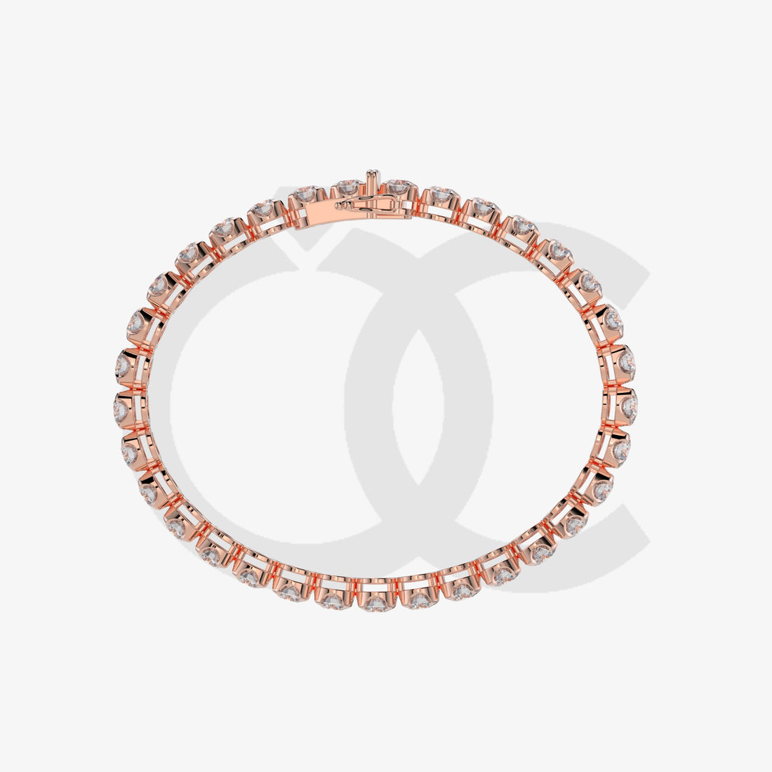 Bracelet with Lab Grown Diamond on a Rose Gold