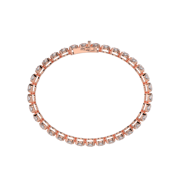 Bracelet with Natural Diamond on a Rose Gold