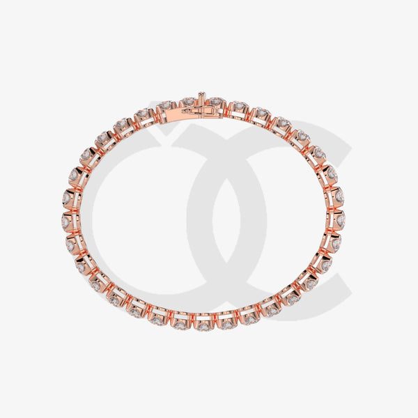 Bracelet with Lab Grown Diamond on a Rose Gold