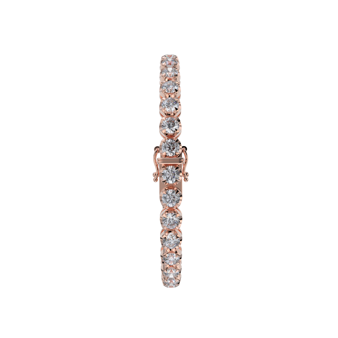 Bracelet with Lab Grown Diamond on a Rose Gold
