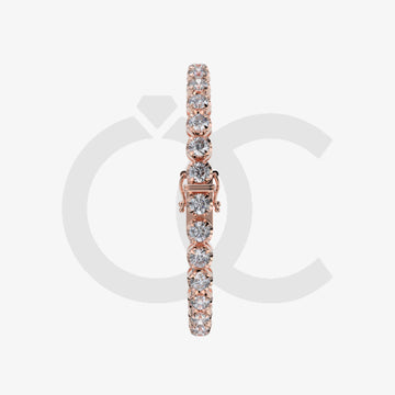 Bracelet with Natural Diamond on a Rose Gold