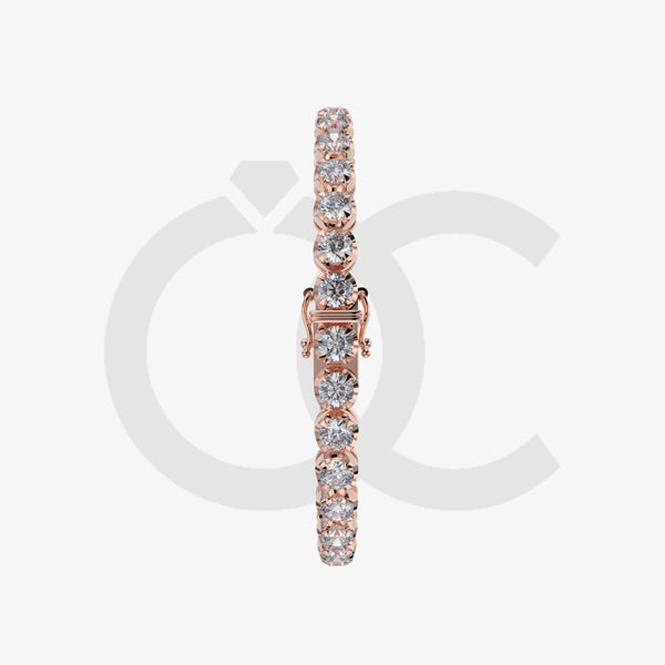 Bracelet with Natural Diamond on a Rose Gold