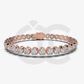 Bracelet with Moissanite on a Rose Gold Vermeil