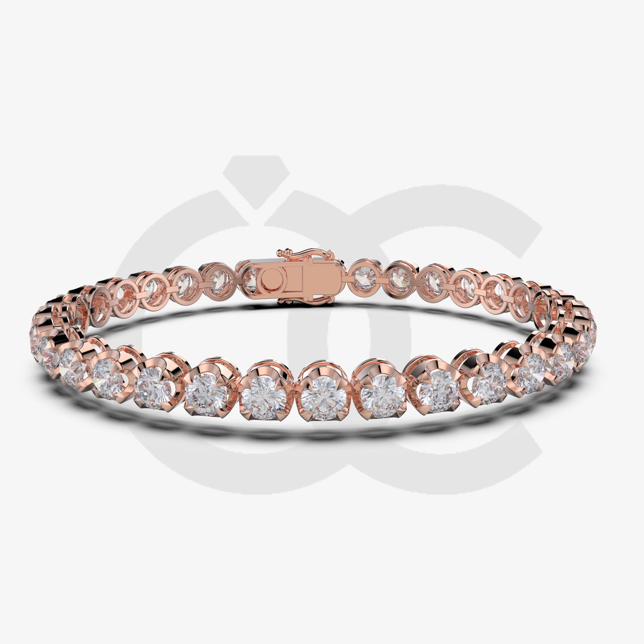 Bracelet with Lab Grown Diamond on a Rose Gold