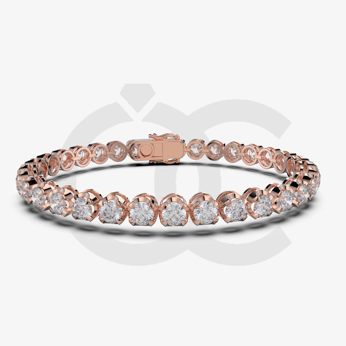 Bracelet with Lab Grown Diamond on a Rose Gold