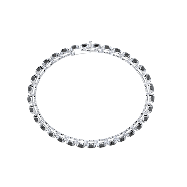 Bracelet with Black Diamond on a White Gold