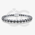 Bracelet with Black Diamond on a White Gold