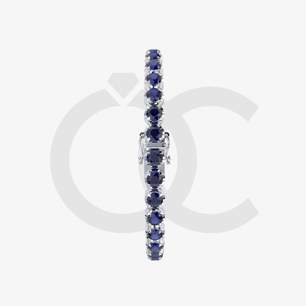 Bracelet with Blue Sapphire on a White Gold