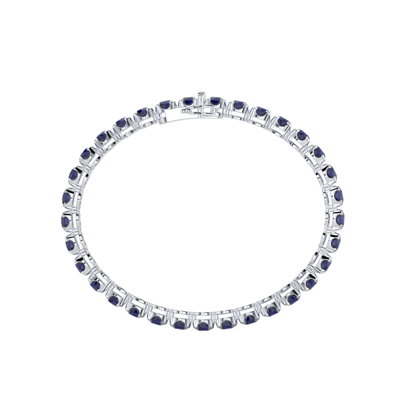 Bracelet with Blue Sapphire on a White Gold