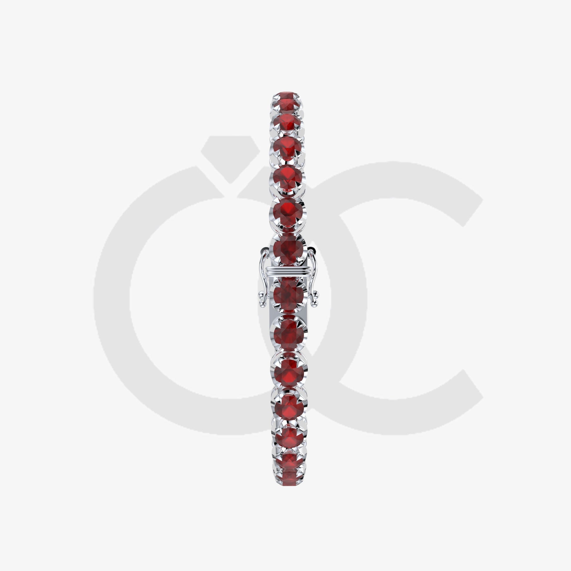 Bracelet with Ruby on a White Gold