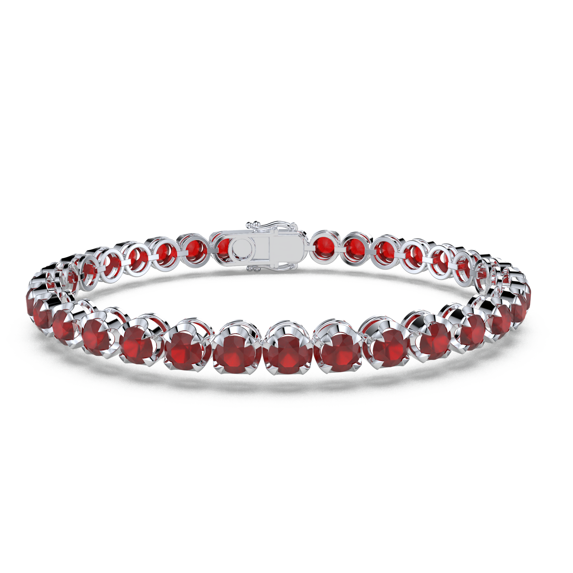 Bracelet with Ruby on a White Gold