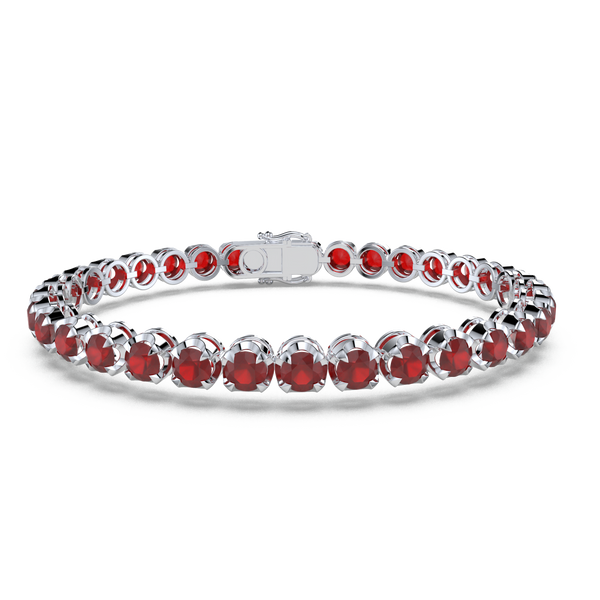 Bracelet with Ruby on a White Gold