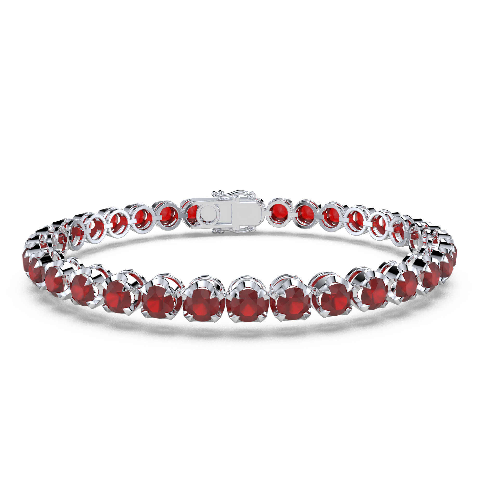 Bracelet with Ruby on a White Gold